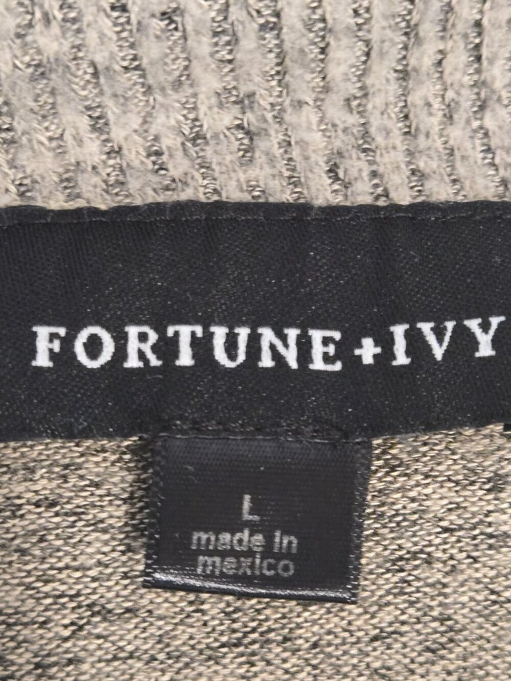 Fortune & Ivy Kaavia Brushed Knit Top Size L Camel Cowl neck With Button Detail - Picture 4 of 8